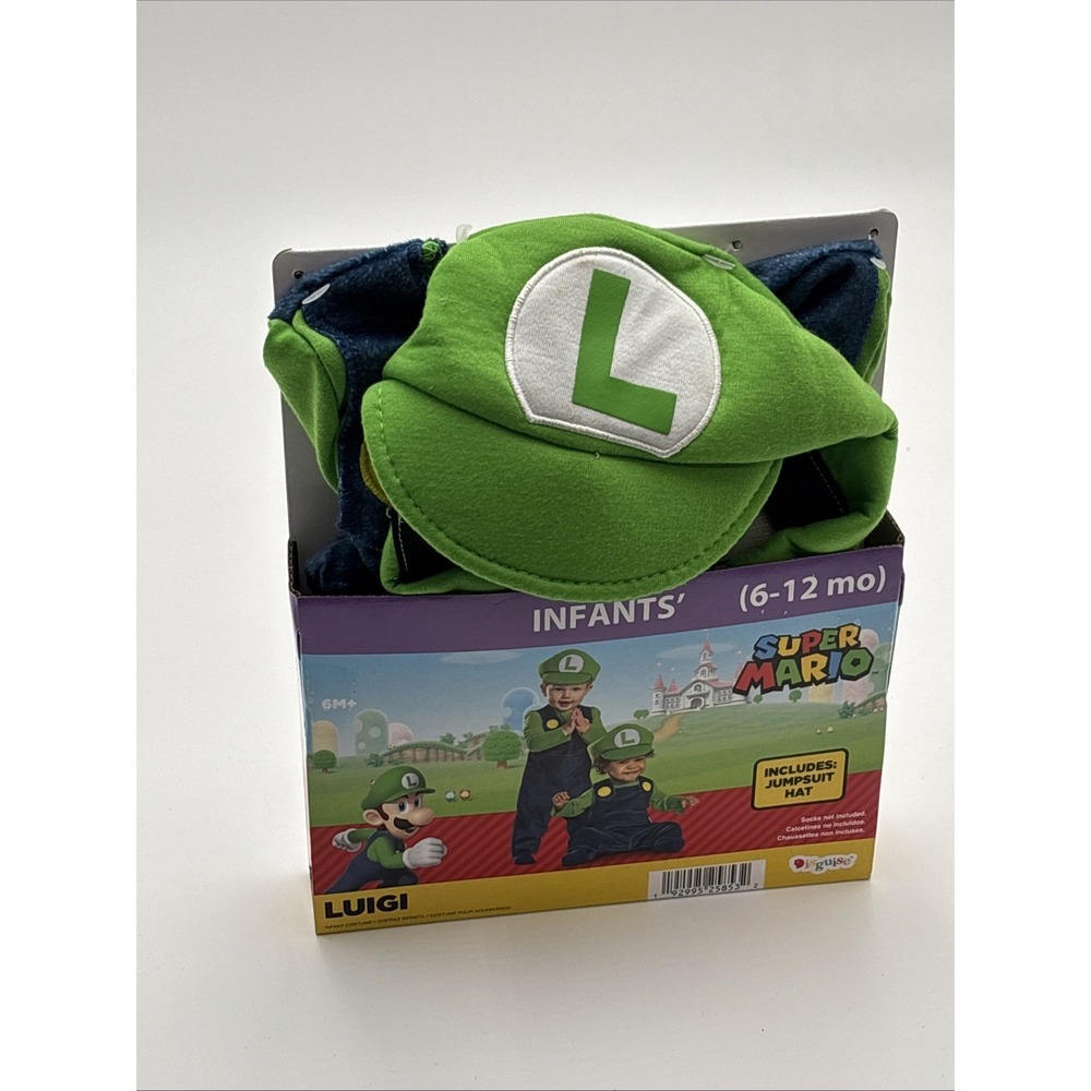 Nintendo Luigi Infant Costume Hat & Romper Set - Green and Blue